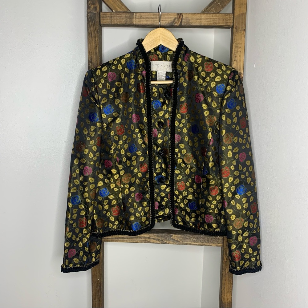 Doncaster Black and Gold Women's Blazer Size 10